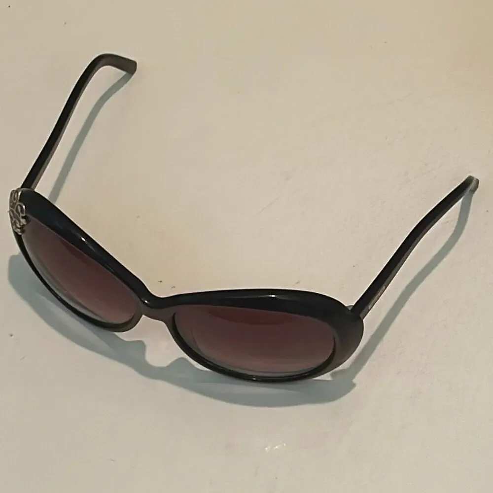 Yves Saint Laurent Paris Oversized Sunglasses Round 6136 Brownish Red Metallic